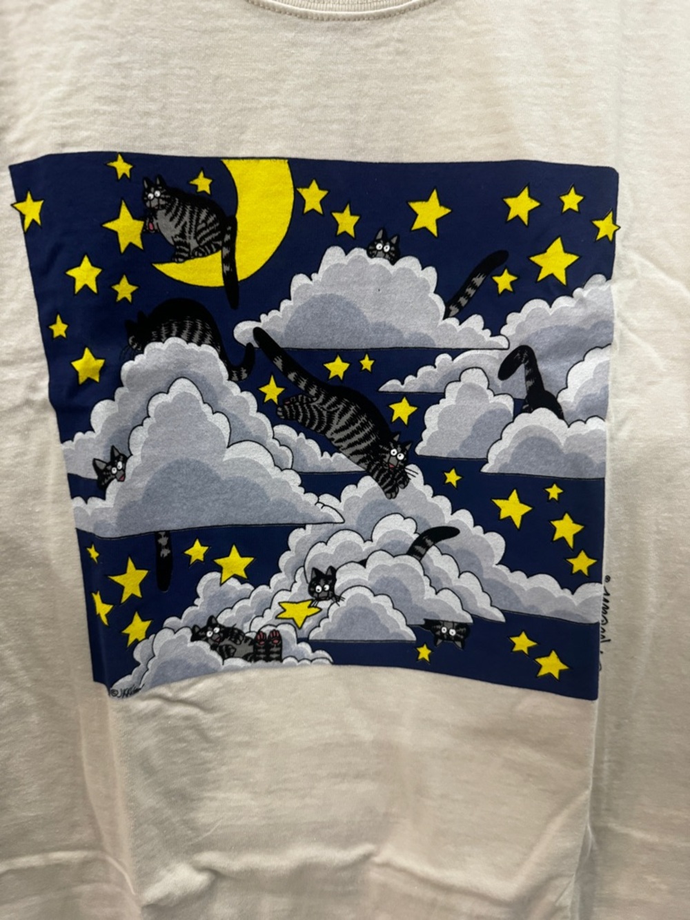 XXL New NWT B. Kliban Crazy Shirts Hawaii Long Sleeve Tee with Starry Cloud Sky - Picture 3 of 11